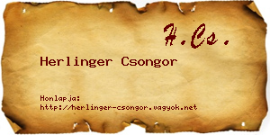 Herlinger Csongor névjegykártya